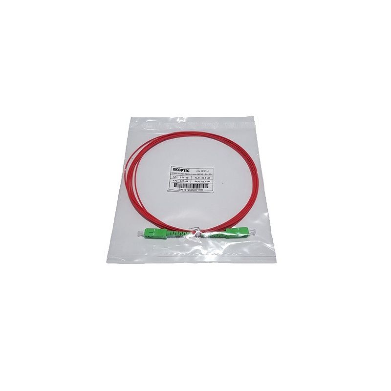 Jarretière simplex monomode G657A2 1,6 mm rouge SC/APC-SC/APC