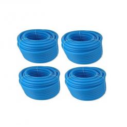 Palette de gaines fendues bleues en PVC
