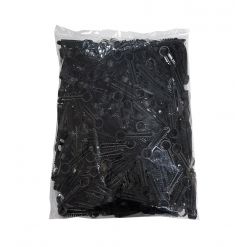 Sachet de 200 pontets chevilles noirs pour câbles Ø 8-9 mm