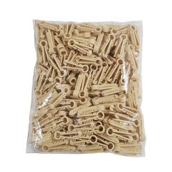 Sachet de 200 pontets chevilles ivoires pour câbles Ø 5-6 mm
