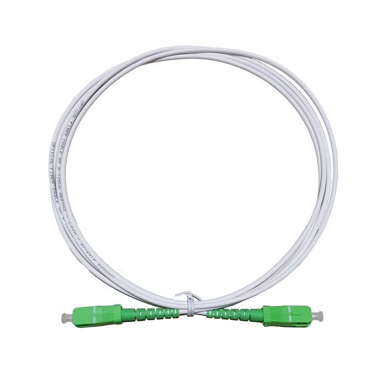 Jarretière OPML-100 G657A2 blanche 2,8 mm SC/APC-SC/APC 20 m