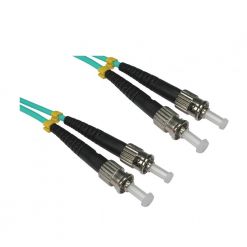 Jarretière duplex Multimode OM3 aqua ST/PC-ST/PC