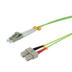 Jarretière duplex Multimode OM5 vert citron LC/PC-SC/PC