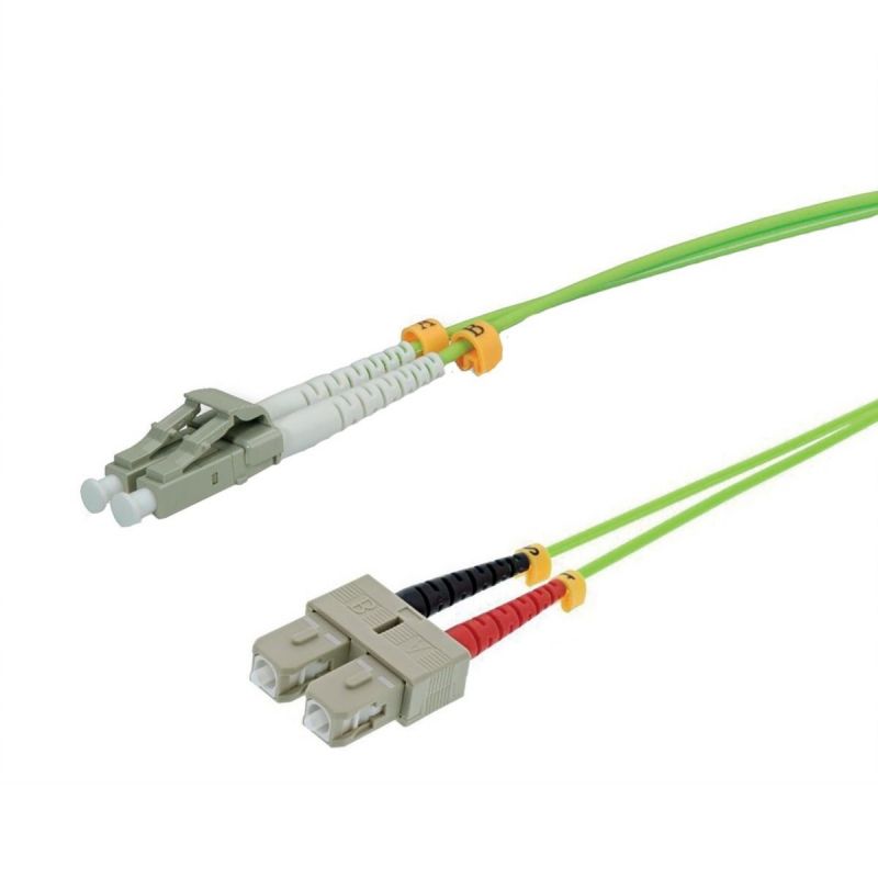 Jarretière duplex Multimode OM5 vert citron LC/PC-SC/PC