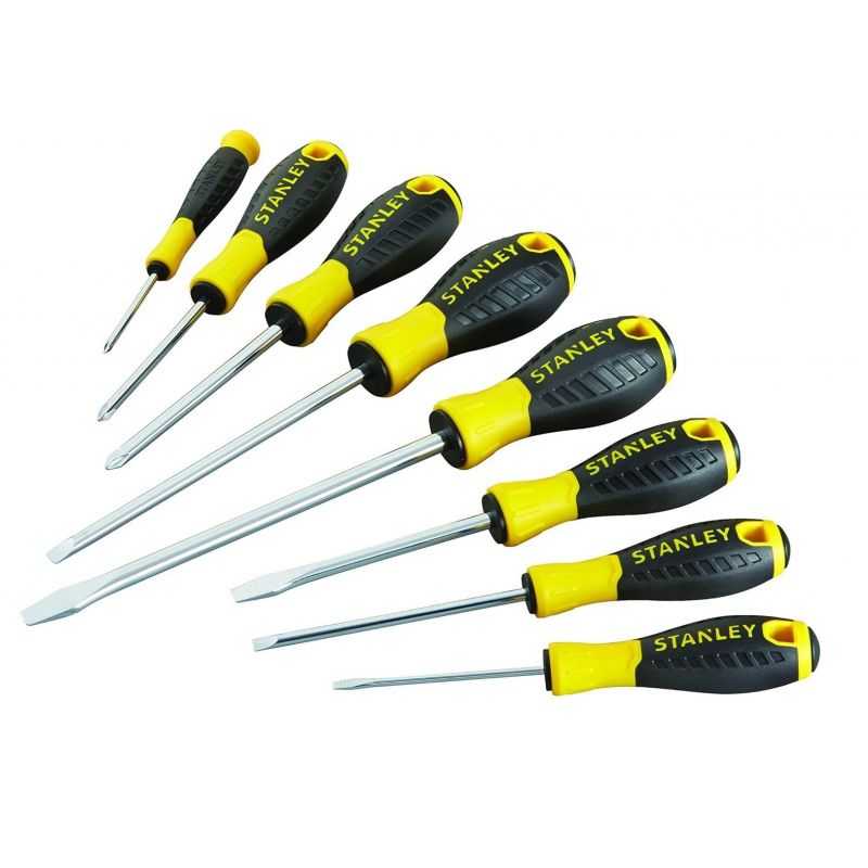 Lot de 8 tournevis Stanley Plat & Ph